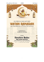 GUZIRI GA MAI AZUMIN WATAN RAMADAN